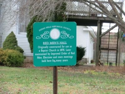 Red Men's Hall Marker. Click for full size. Red Men's Hall Marker image. Click for full size.