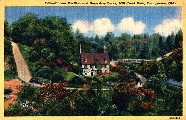 <i>Pioneer Pavilion and Horseshoe Curve, Millcreek Park, Youngstown, Ohio</i> image. Click for full size.