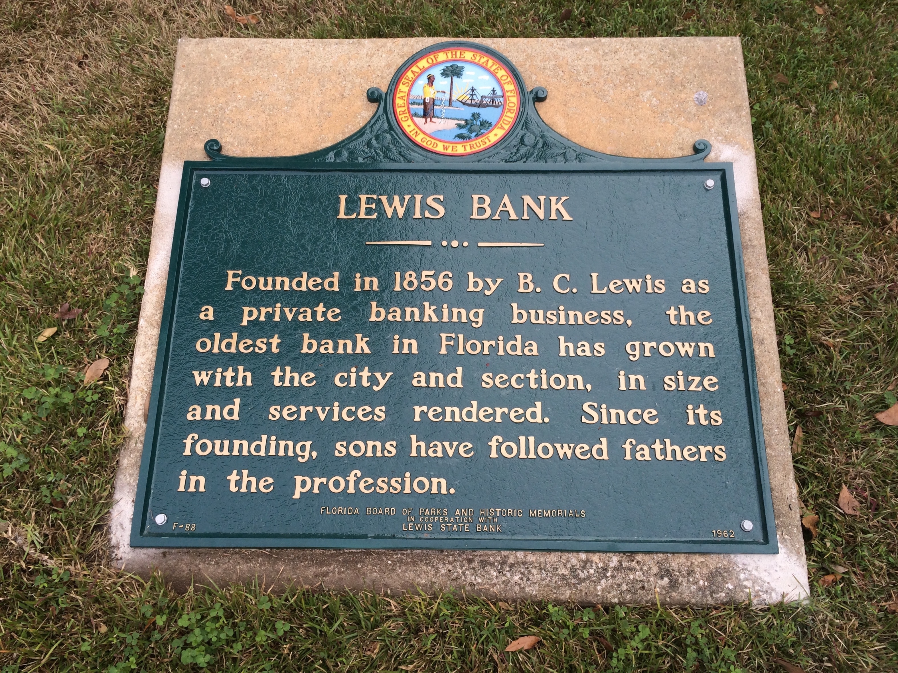 Lewis Bank Marker