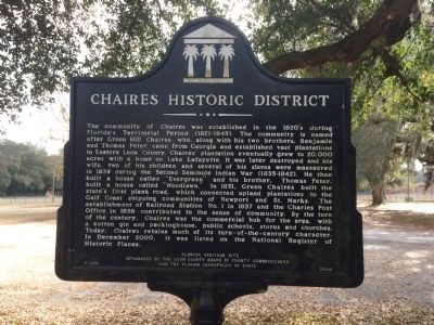 Chaires Historic District Marker image. Click for full size.