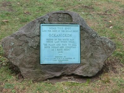 Ockanickon Marker. Click for full size. Ockanickon Marker image. Click for full size.