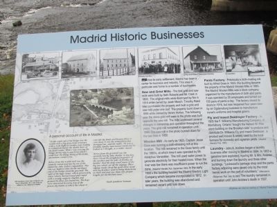 Madrid Historic Businesses Marker image. Click for full size.