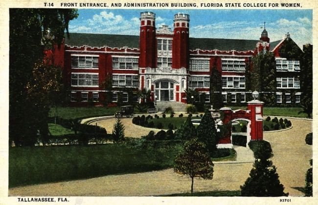 <i>Front Entrance, and Administration Building, Florida State College for Women...</i> image. Click for full size.
