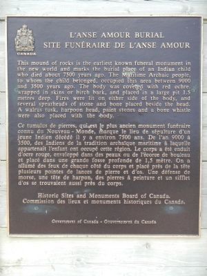 Lanse Amour Burial Marker image. Click for full size.