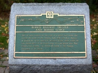 Buried Railway Trestle and Buried Gorge Marker image. Click for full size.
