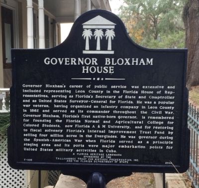 Side 2: Governor Bloxham House Marker image. Click for full size.