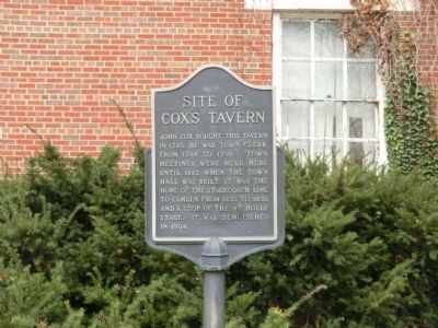 Site of Cox's Tavern Marker. Click for full size. Site of Cox's Tavern Marker image. Click for full size.