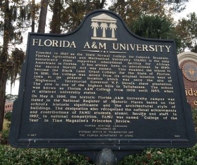 Florida A&M University Marker image. Click for full size.