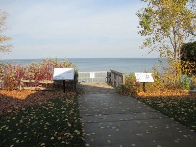 Marker is at Left. Lake Ontario in Background. image. Click for full size.