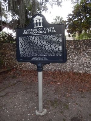 Fountain of Youth Archaeological Park Marker image. Click for full size.