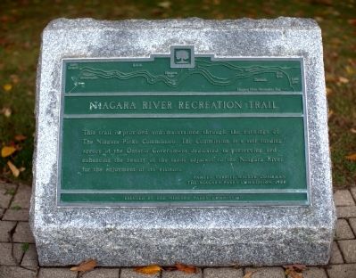 Niagara River Recreation Trail Marker. Click for full size. Niagara River Recreation Trail Marker image. Click for full size.