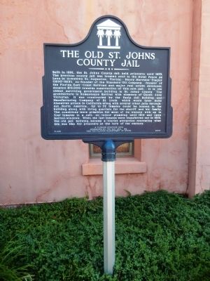 The Old St. Johns County Jail Marker (<i>tall view</i>) image. Click for full size.