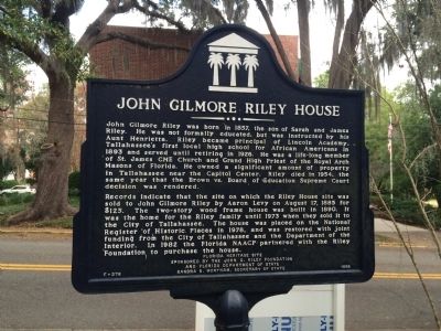 John Gilmore Riley House Marker image. Click for full size.