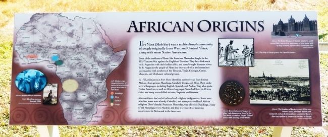 African Origins Marker. Click for full size. African Origins Marker image. Click for full size.
