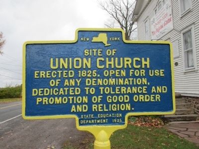 Site of Union Church Marker image. Click for full size.