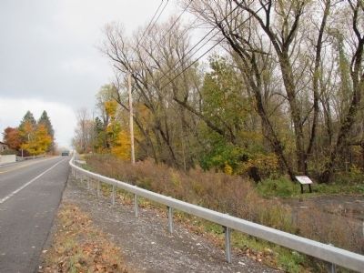 Marker at Right as Seen From Lake Road - Eastbound. image. Click for full size.