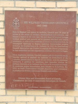 Sir Wilfred Thomason Grenfell Marker image. Click for full size.