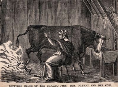 Mrs. O'Leary and Her Cow<br>Supposed Cause of the Chicago Fire image. Click for full size.