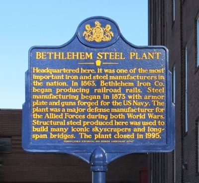 Bethlehem Steel Plant Marker. Click for full size. Bethlehem Steel Plant Marker image. Click for full size.