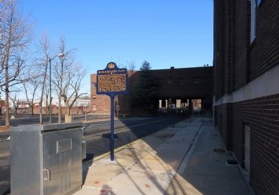 Wide view of the Bethlehem Steel Plant Marker. Click for full size. Wide view of the Bethlehem Steel Plant Marker image. Click for full size.