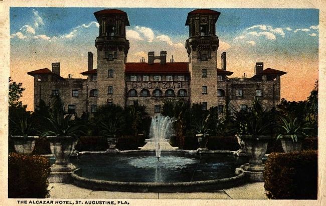 <i>The Alcazar Hotel, St. Augustine, FLA.</i>. Click for full size. <i>The Alcazar Hotel, St. Augustine, FLA.</i> image. Click for full size.