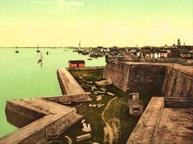 <i> Fort Marion, St. Augustine and harbor</i> image. Click for full size.