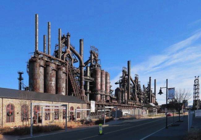 The remaining blast furnaces of the Bethlehem Steel Plant image. Click for full size.