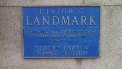 Monongahela Wharf Commercial Buildings Marker image. Click for full size.