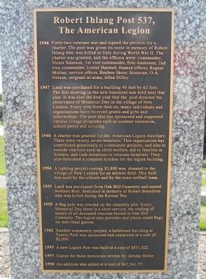 Robert lhlang Post 537, The American Legion Marker. Click for full size. Robert lhlang Post 537, The American Legion Marker image. Click for full size.