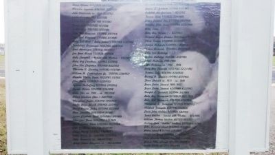 Pond Springs Cemetery, List of Burials image. Click for full size.