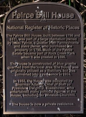 Peirce Still House Marker. Click for full size. Peirce Still House Marker image. Click for full size.