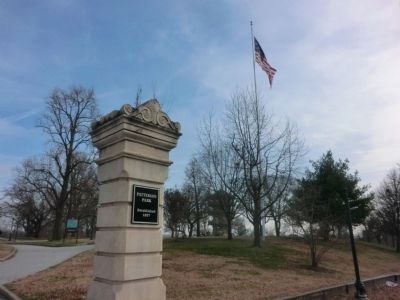Patterson Park gate-established 1827-Pagoda in the background image. Click for full size.