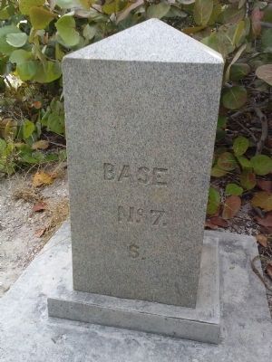 U.S. Coast Survey Base Marker. Click for full size. U.S. Coast Survey Base Marker image. Click for full size.