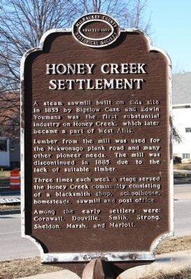 Honey Creek Settlement Marker image. Click for full size.