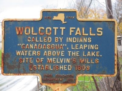 Wolcott Falls Marker image. Click for full size.