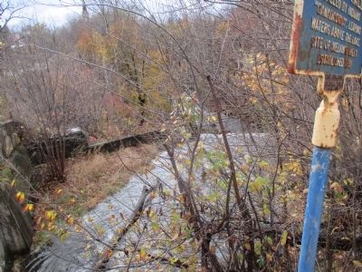 Wolcott Falls and Marker. Click for full size. Wolcott Falls and Marker image. Click for full size.