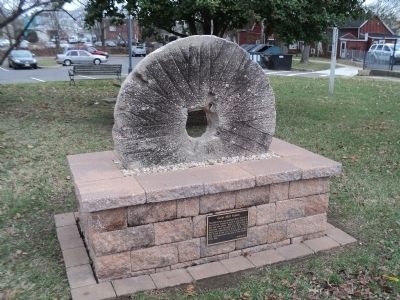 Grist Mill Stone and Marker image. Click for full size.