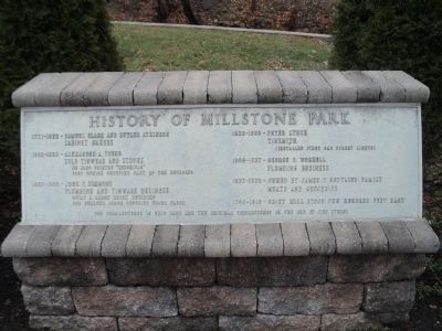 History Millstone Park Marker image. Click for full size.