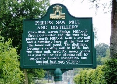 Phelps Saw Mill and Distillery Marker image. Click for full size.