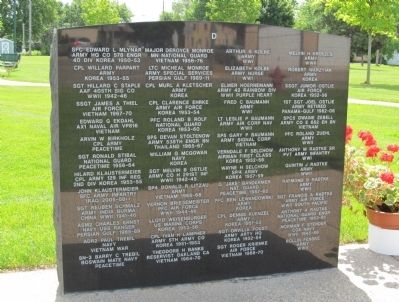 Lester Prairie Veterans Memorial  Panel D image. Click for full size.