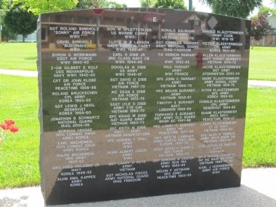 Lester Prairie Veterans Memorial  Panel E image. Click for full size.