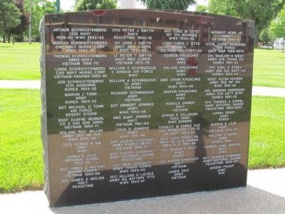 Lester Prairie Veterans Memorial  Panel F image. Click for full size.