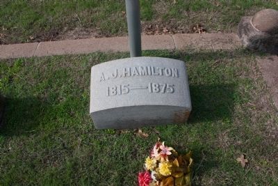 Andrew Jackson Hamilton's grave stone. Click for full size. Andrew Jackson Hamilton's grave stone image. Click for full size.