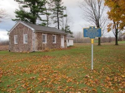 Marker. West and South Sides of Schoolhouse image. Click for full size.