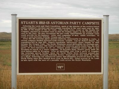 Stuart�s 1812-13 Astorian Party Campsite Marker image. Click for full size.