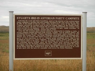 Stuart’s 1812-13 Astorian Party Campsite Marker image. Click for full size.