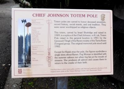 Chief Johnson Totem Pole Marker image. Click for full size.