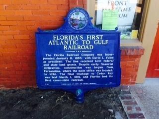 Florida's First Atlantic to Gulf Railroad Marker Relocation image. Click for full size.