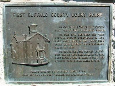 First Buffalo County Court House Marker image. Click for full size.