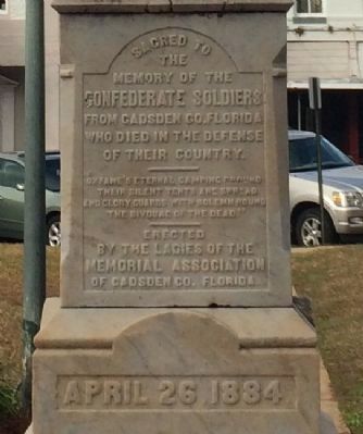 Gadsden County Civil War Monument. Click for full size. Gadsden County Civil War Monument image. Click for full size.